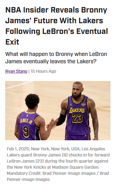 Bronny’s Lakers Future After King James?