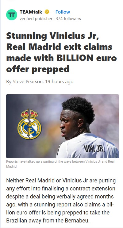 Vinicius Jr’s Billion Euro Dilemma?