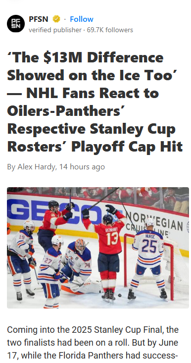 Panthers’ Cap Maneuver Sparks Oilers Outrage