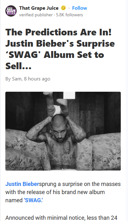 Bieber Drops ‘SWAG’ & Fans Are Divided 😲