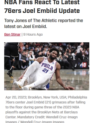 Is The Process Over for Embiid?