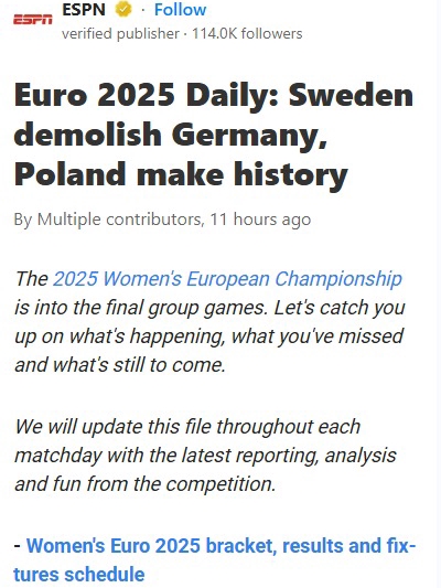 Sweden Shocks Germany, Poland Makes History