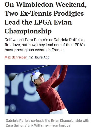 From Tennis Dreams to Golf Glory?