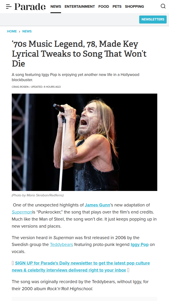 Iggy Pop’s Punkrocker Lyric Drama 🤔