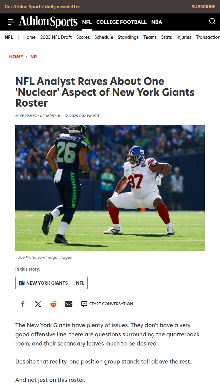 Big Blue’s D-Line: NFL’s Next Nightmare?