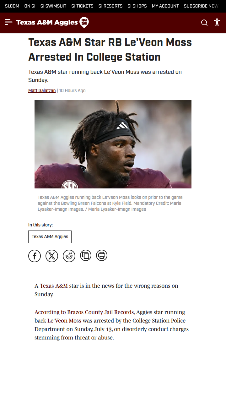 Aggies’ Star Moss in Hot Water—What’s Next?