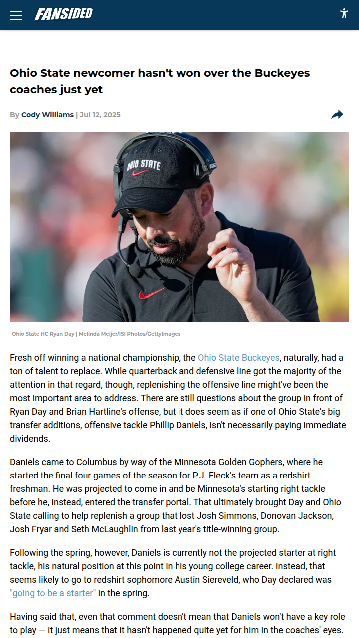 Is Daniels Ready for the Buckeyes O-Line?