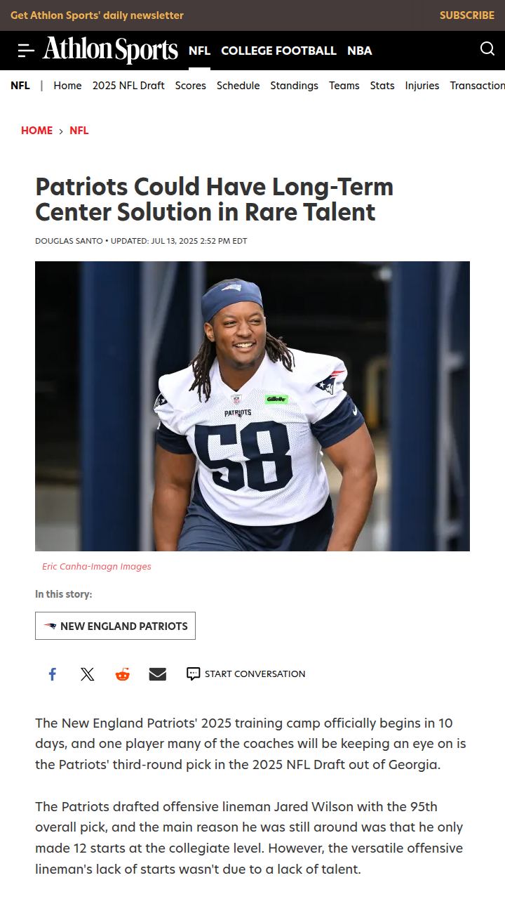 Is Jared Wilson the Next O-Line Anchor?