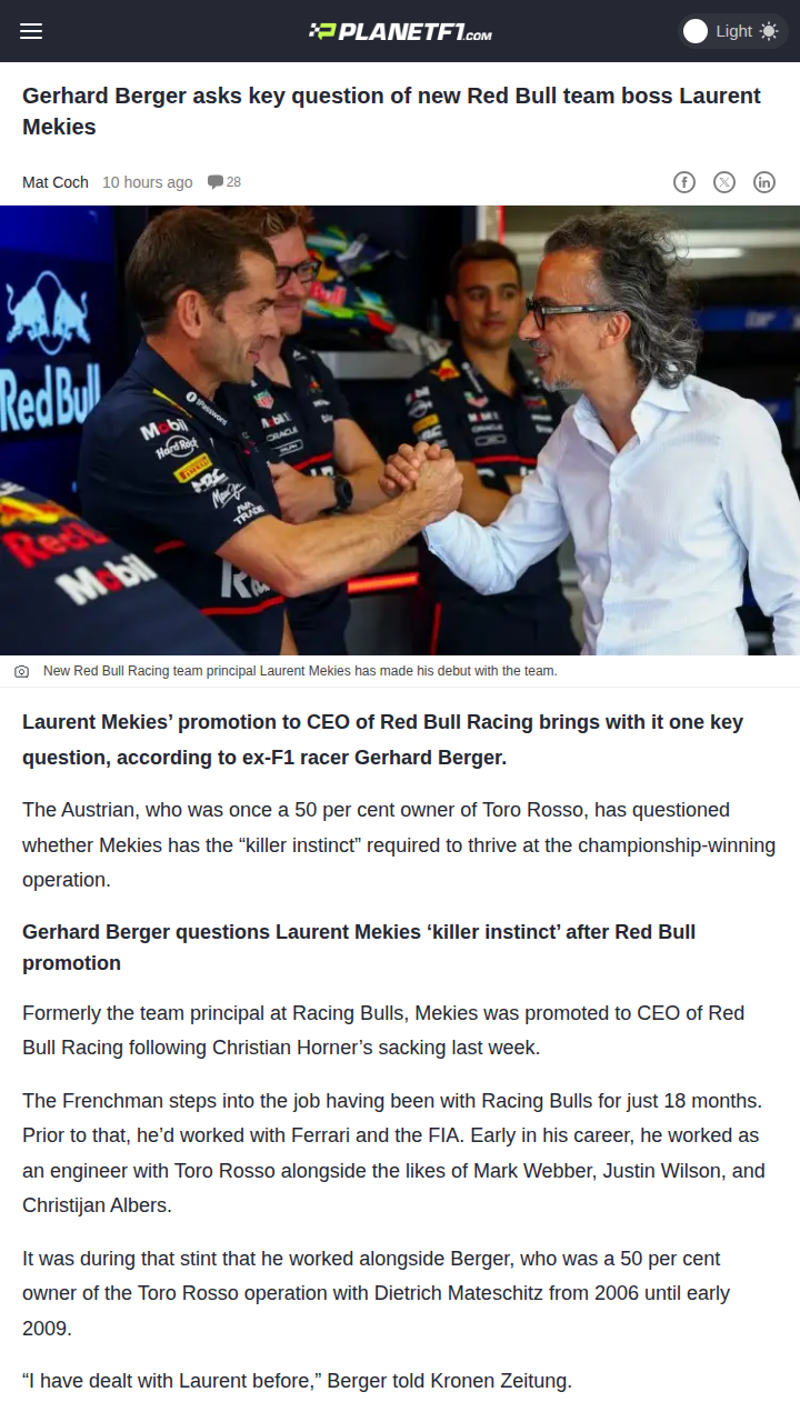 Does Mekies Have Red Bull’s Killer Instinct?
