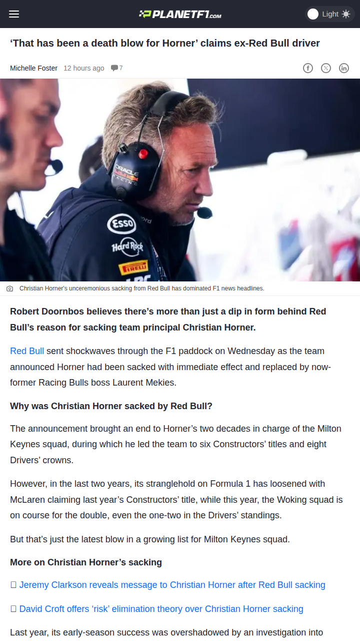 Horner Out: Red Bull Era Ending?