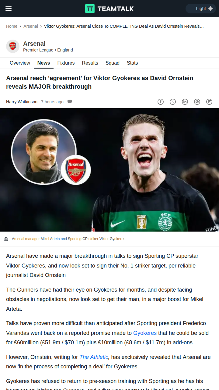 Gyokeres Saga: Gunners Finally Get Their Man?
