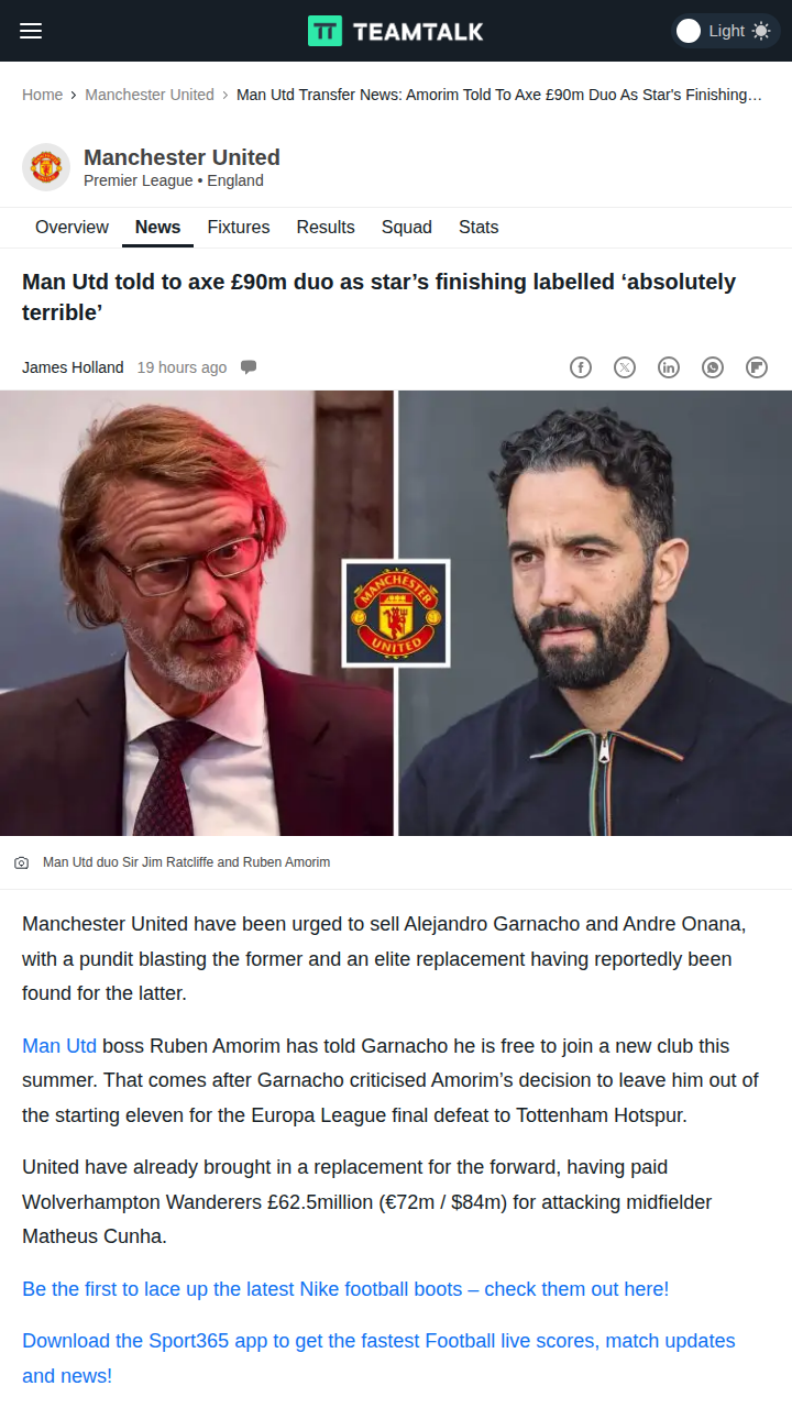 Should United Cash In on Garnacho & Onana?