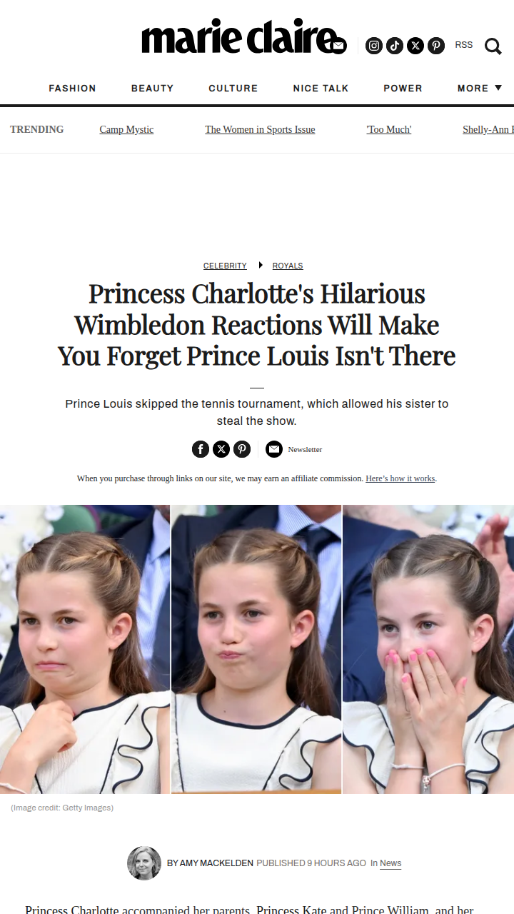 Charlotte’s Wimbledon Faces Stole the Show 😂