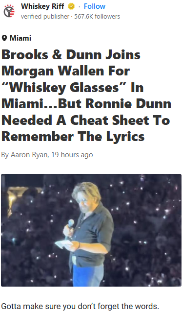 Ronnie Dunn Forgets Lyrics On Stage! 🎤
