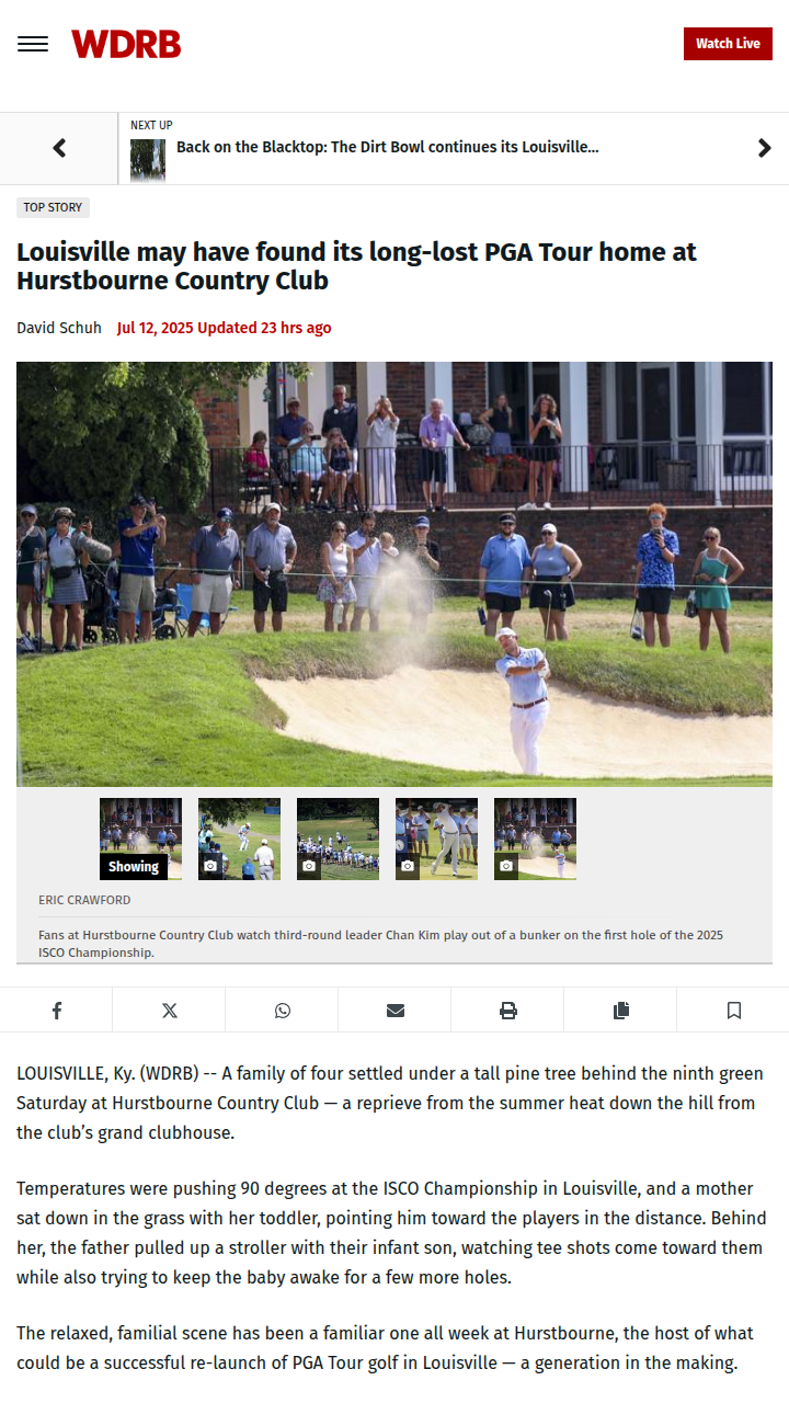 Hurstbourne’s Comeback: Louisville’s PGA Return