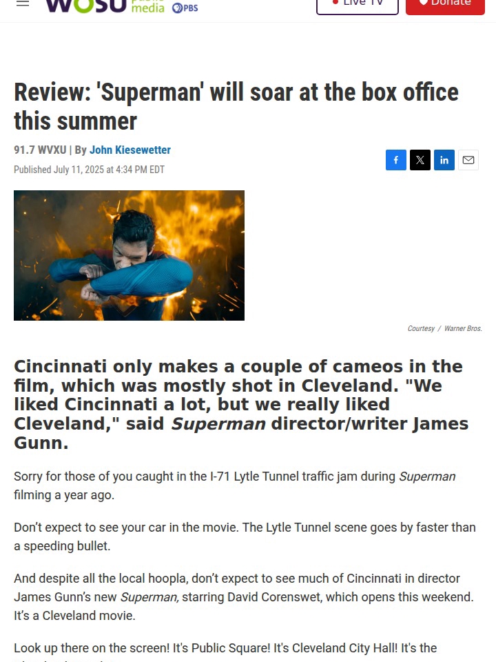 Cleveland Stole Superman’s Spotlight! 🦸‍♂️