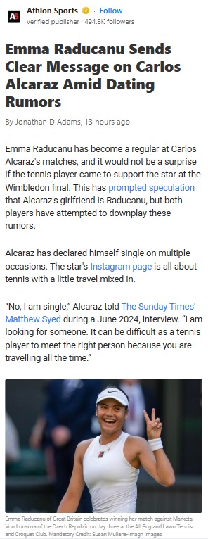 Raducanu & Alcaraz: Just Friends or More? 👀