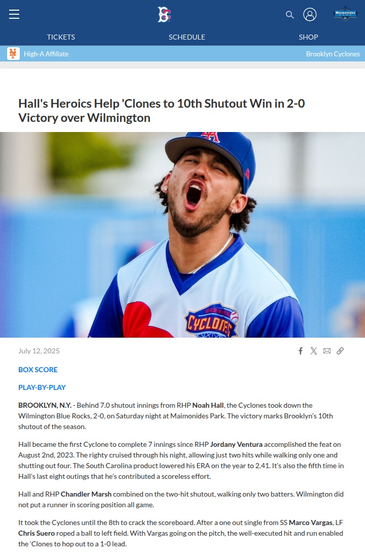 Noah Hall Shuts Down Blue Rocks Again