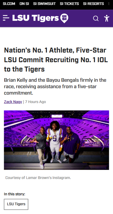 Bayou Bengal Brown Recruiting Big for LSU