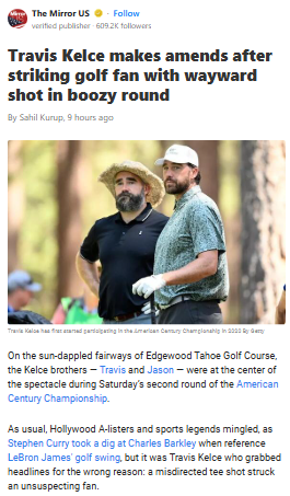 Kelce Bros’ Wild Golf Round Hits a Fan!