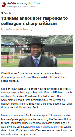 Sims vs. Boomer: Time Off Sparks Debate