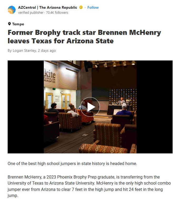 Brennen McHenry’s Homecoming: Sun Devil Bound!
