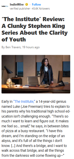 Is 'The Institute' Too Dark for King Fans? 🤔