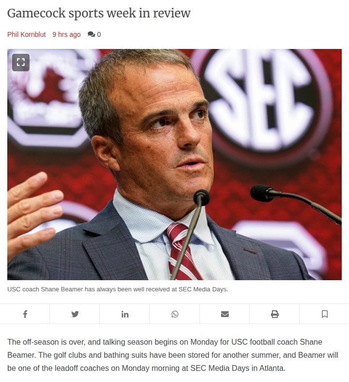 Sellers Eyes Heisman, Gamecocks Set for SEC