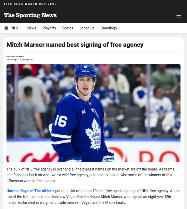 Marner Magic: Vegas Strikes Gold!