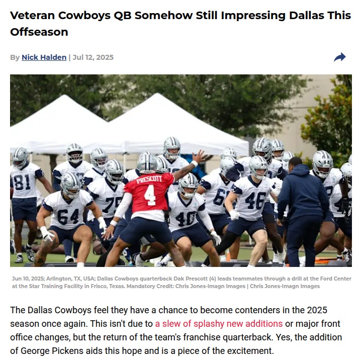 Dak Still Dallas’ X-Factor in 2025?
