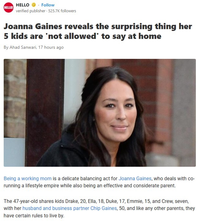 Joanna Gaines bans 'I'm bored' at home! 😲