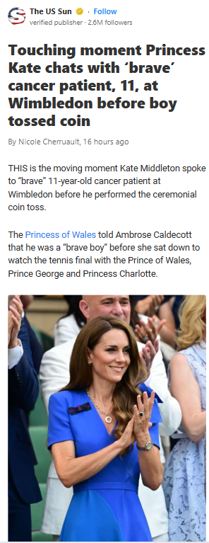 Kate’s Emotional Wimbledon Moment 🎾