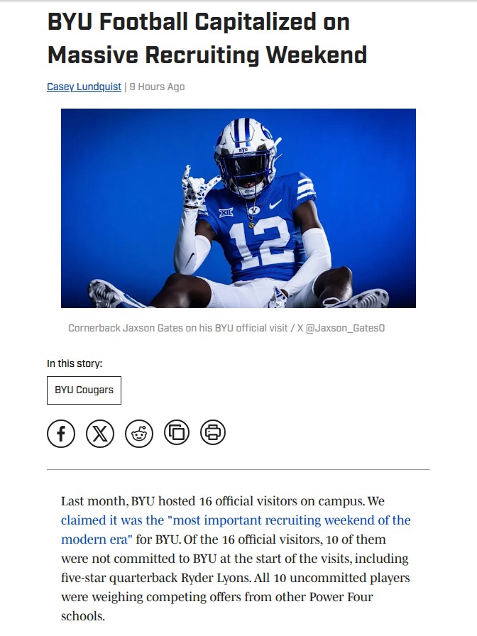 Cougs Dominate Big 12 Recruiting Battle