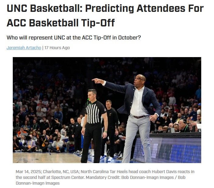Who’s Repping the Heels at ACC Tip-Off?