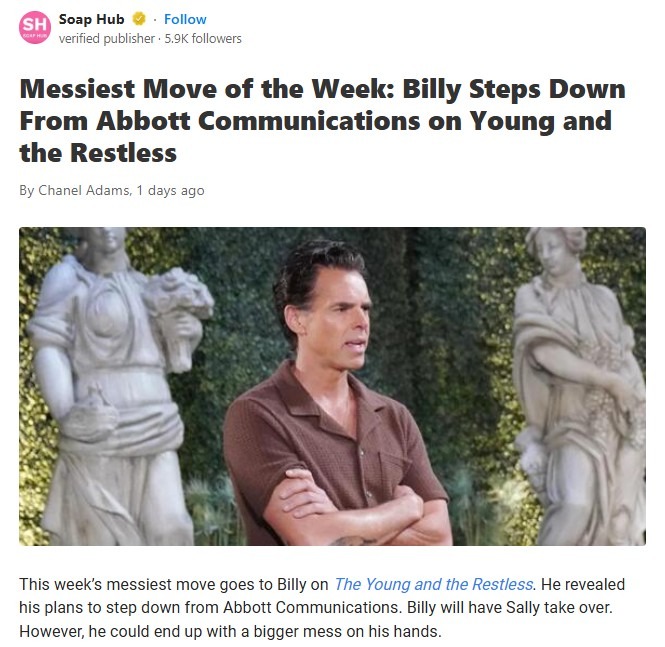 Billy’s Exit Shocks Abbott Fans 😱