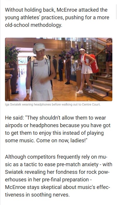 McEnroe Slams Headphones at Wimbledon