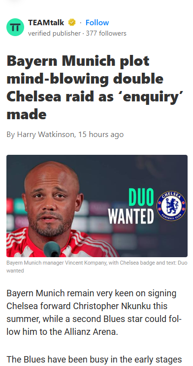 Bayern Eyeing Chelsea Double Swoop?!
