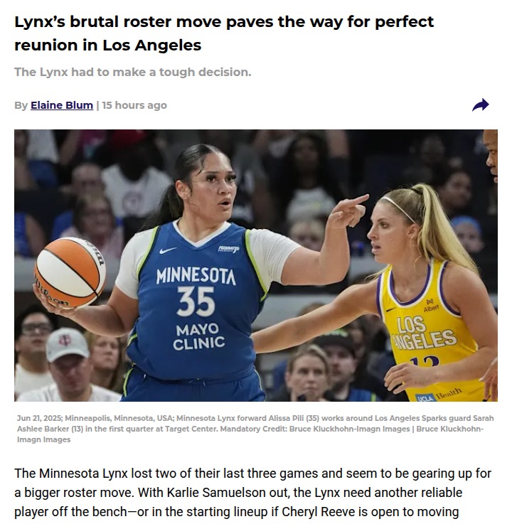 Pili Reunion in LA? Sparks Fans Weigh In