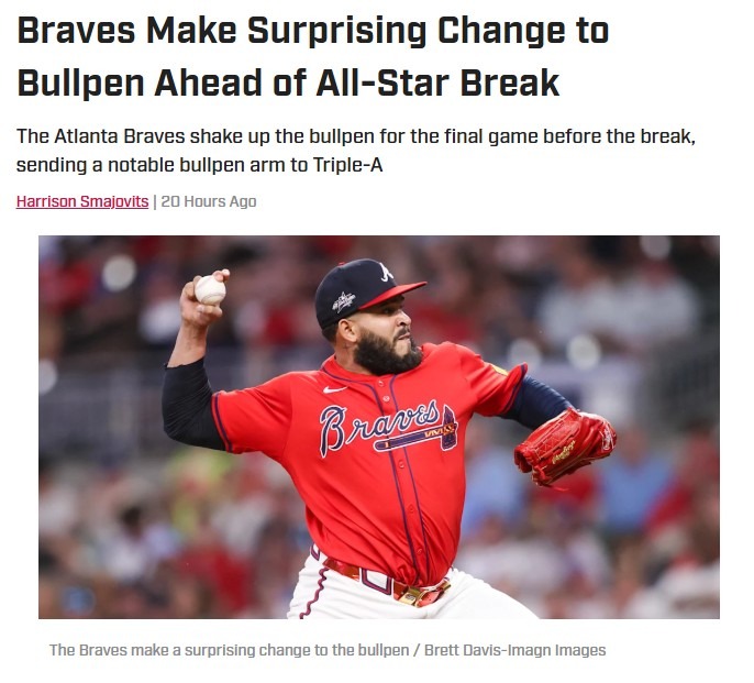 Braves Bullpen Shake-Up Before ASG: Smart or Risky?