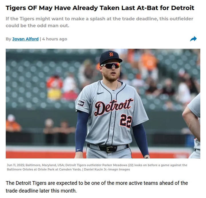 Is Meadows’ Time in Detroit Up?