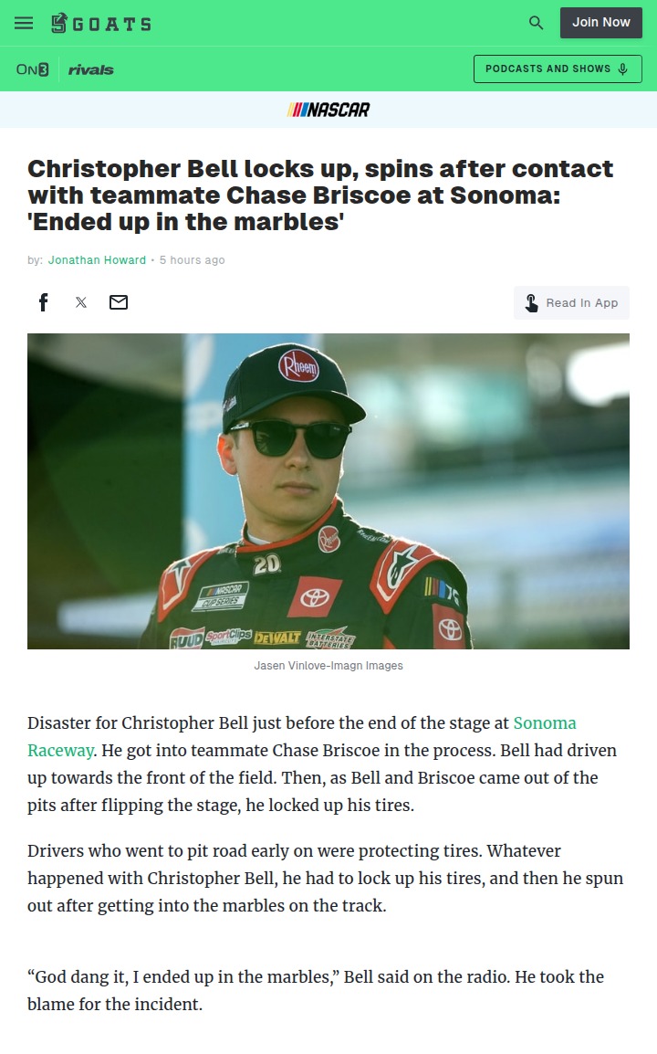 Bell’s Sonoma Spin: Teammate Tangle Drama
