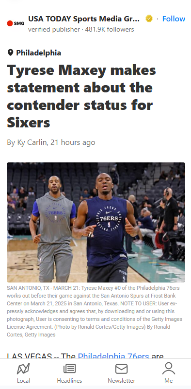 Maxey’s Message: Sixers Need Focus First