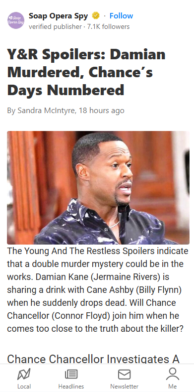 Double Murder Twist on Y&R? 😱