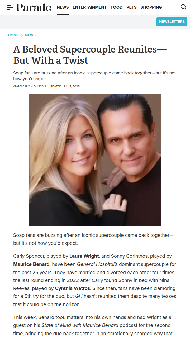Carly & Sonny Reunite...But Not on GH! 😲