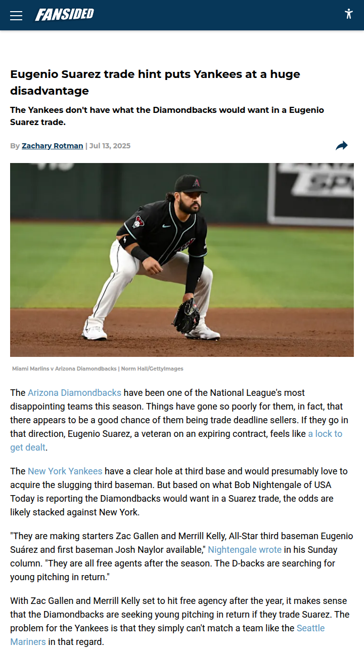 Yanks’ Hot Corner Hopes Hit a Snag
