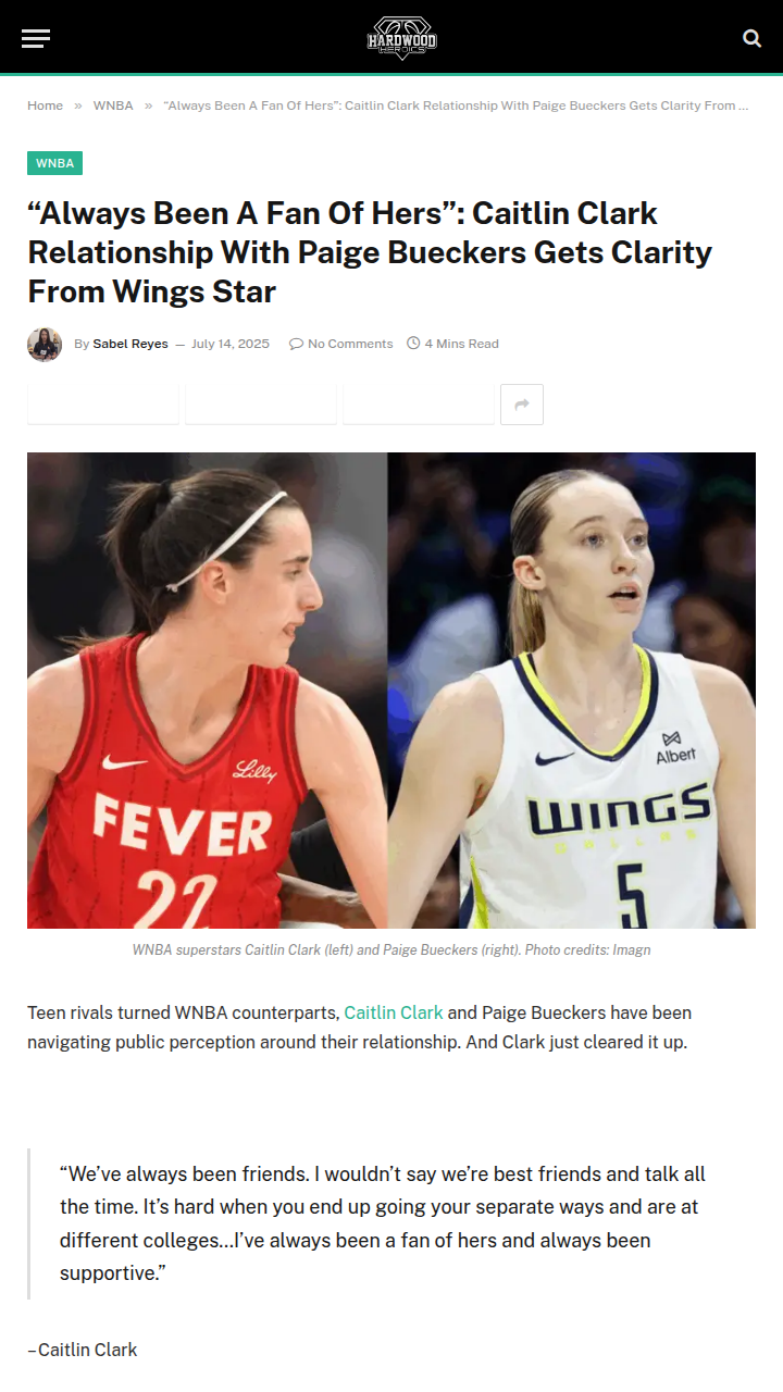 Clark & Bueckers: Respect Over Rivalry