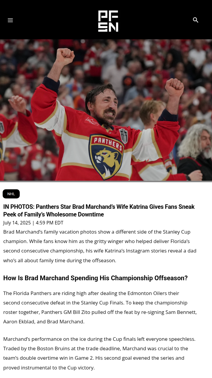 Marchand’s Family Vibes After Cup Win