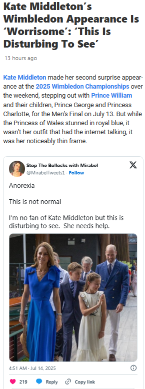 Kate’s Wimbledon Look Sparks Worry 😳
