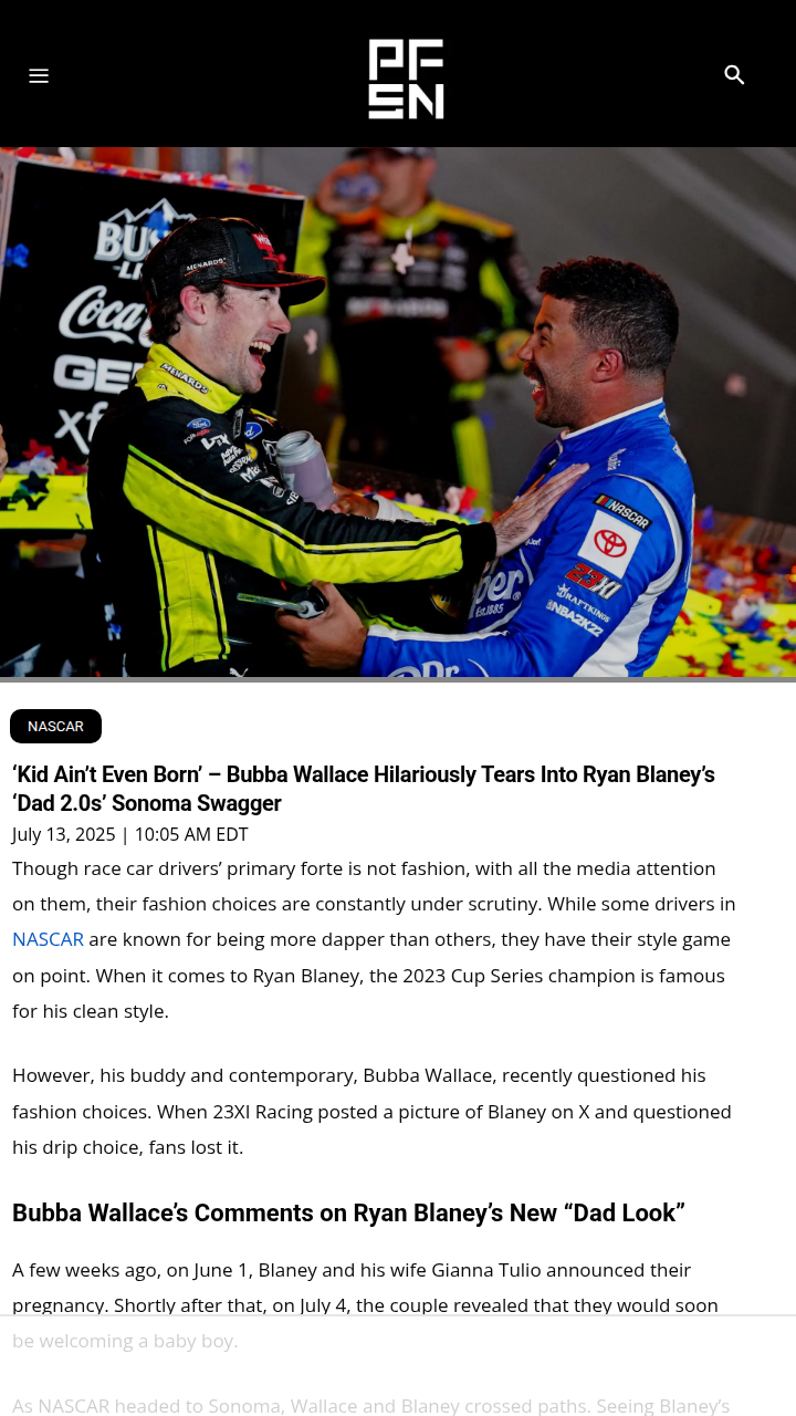 Blaney’s Dad Drip Sparks Bubba’s Roast