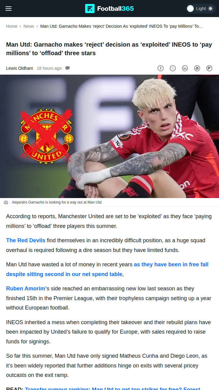 Garnacho Snubs Saudi Move, Red Devils Stuck?